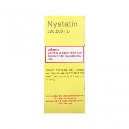 Thuốc Nystatin 500.000IU Vidipha - Phòng và điều trị nấm Candida hộp 80 viên