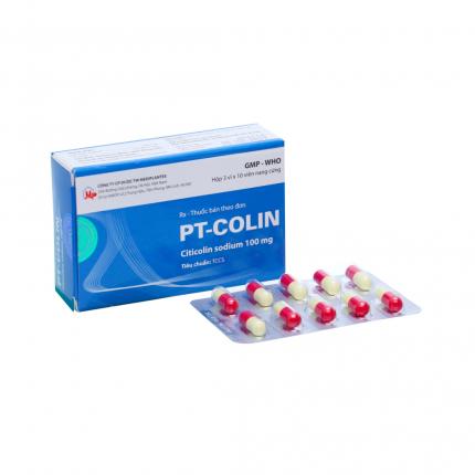 Thuốc Pt - Colin 100mg điều trị rối loạn mạch máu não và hội chứng Pakinson