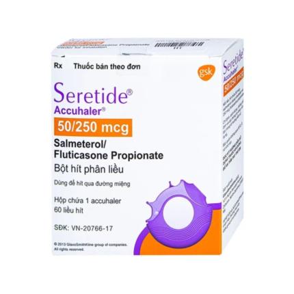 Thuốc Seretide Accuhaler 50/250mcg - Điều trị hen phế quản
