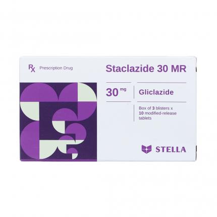 Mặt trước thuốc Staclazide 30mg Điều Trị Tiểu Đường Tuýp 2