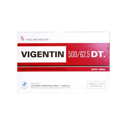 Thuốc Vigentin 500/62,5 DT
