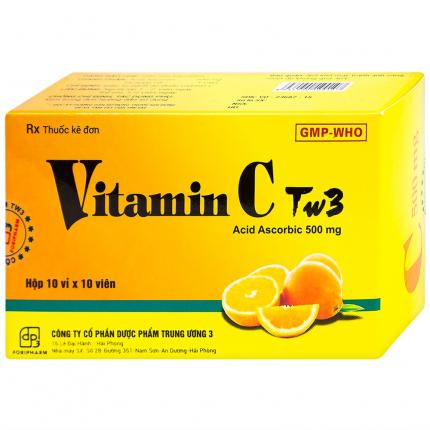 Thuốc Vitamin C TW3 Hộp 10 Vỉ X 10 Viên