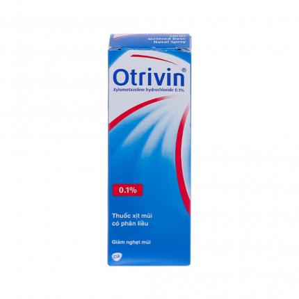 Mặt trước thuốc nhỏ mũi Otrivin 0,1% người lớn (xịt)