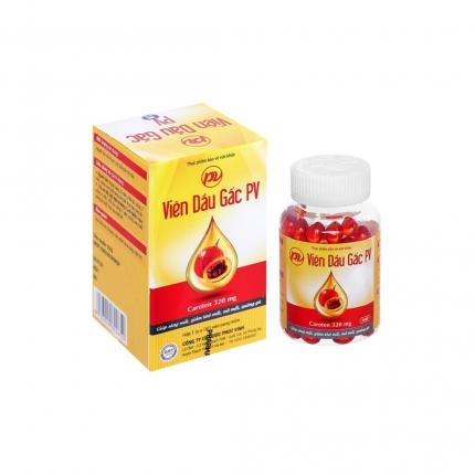 Viên Dầu Gấc PV chai 60 viên giúp làm sáng mắt, giảm khô mắt