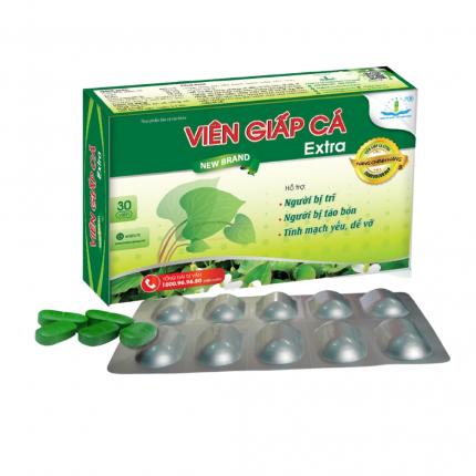 Viên Giấp Cá Extra - Nhuận tràng, giảm triệu chứng trĩ