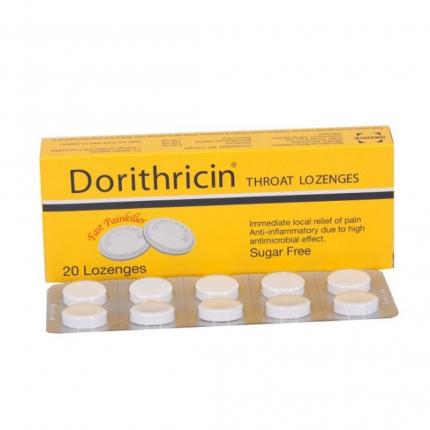 Viên ngậm họng Dorithricin Đức Hộp 2 vỉ x 10 viên