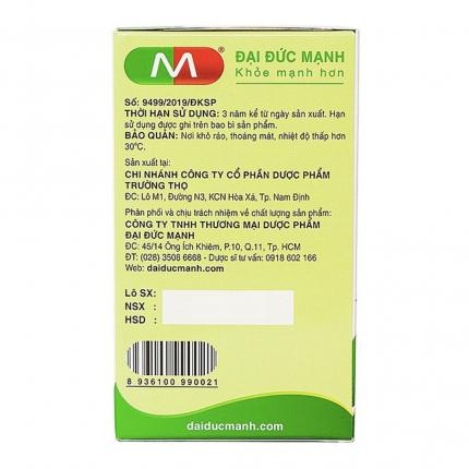 Mặt sau sản phẩm
