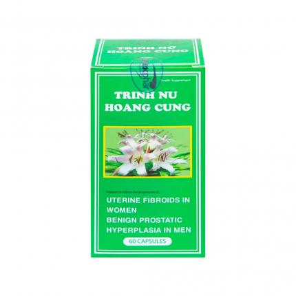 Mặt sau hộp Viên trinh nữ Hoàng Cung 60 viên