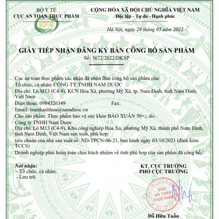 Giấy công bố sản phẩm