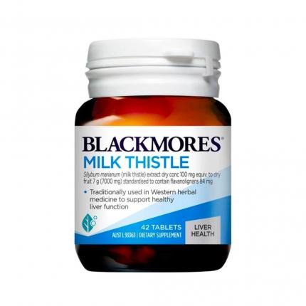 Mặt sau Blackmores Milk thistle - Hỗ trợ thải độc gan