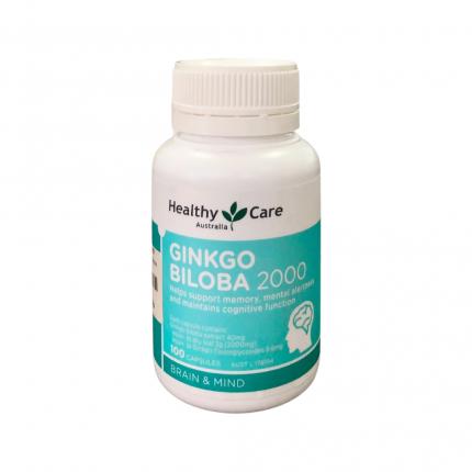Viên uống bổ não Healthy Care Ginkgo Biloba 2000mg Úc