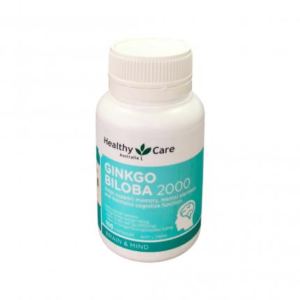Viên uống bổ não Healthy Care Ginkgo Biloba 2000mg Úc