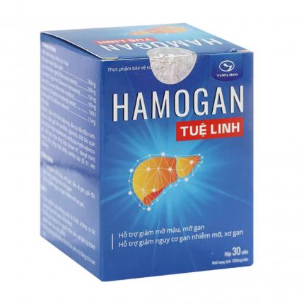 Viên uống Hamogan Tuệ Linh hạ men gan, giải độc gan hộp 30 viên