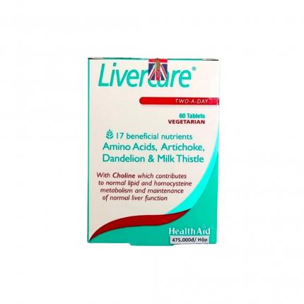 Mặt sau bổ gan HealthAid LiverCare - Hỗ trợ giải độc, bảo vệ gan