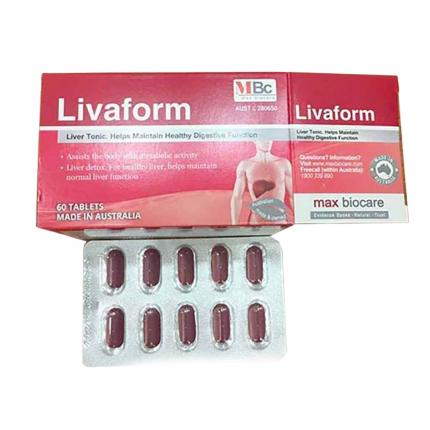 Mặt trước Livaform - Hỗ trợ tăng cường thải độc gan