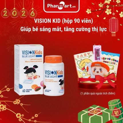Vision Kids Blue Light (Hộp 90 viên) - Giúp bé sáng mắt, tăng cường thị lực