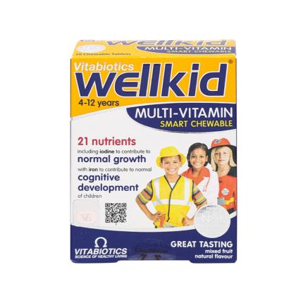 Vitabiotics Wellkid Smart Chewable Multi Vitamin hộp 30 viên
