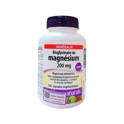 Webber Naturals Magnesium Bisglycinate 200mg Bo Sung Magie Ho Tro Xuong Va Rang 697437d3bfc23