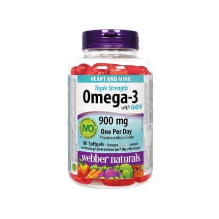 Webber Naturals Omega 3 + CoQ10 hộp 80 viên