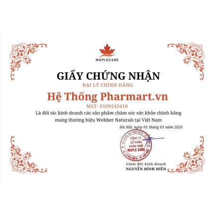 Chứng Nhận đại Lý Webber