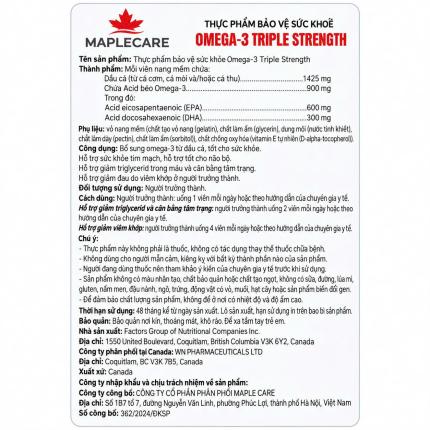 Nhãn Phụ Webber Omega 3 Vàng