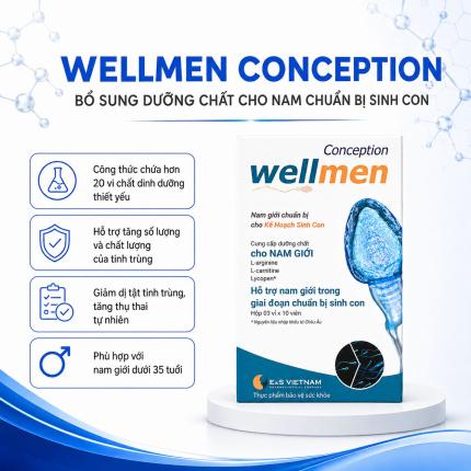 Wellmen Conception - Bổ tinh trùng, hỗ trợ sinh sản nam giới