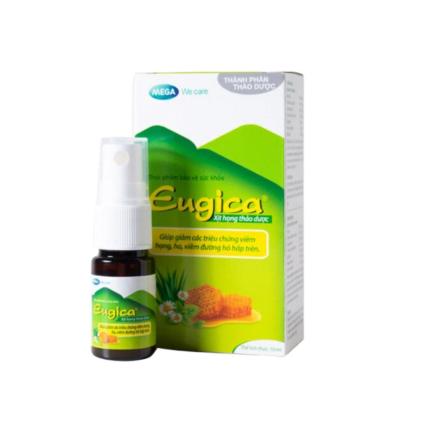 Xịt Họng Eugica Mega We Care Giảm Các Triệu Chứng Viêm đường Hô Hấp Trên 10ml