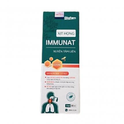 Xịt Họng Immunat - Làm sạch vùng miệng họng