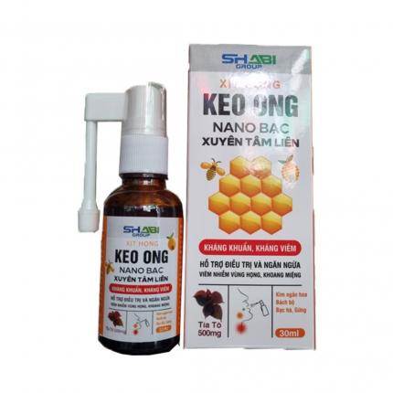 Xịt hong Keo ong Nano bạc Shabiphar