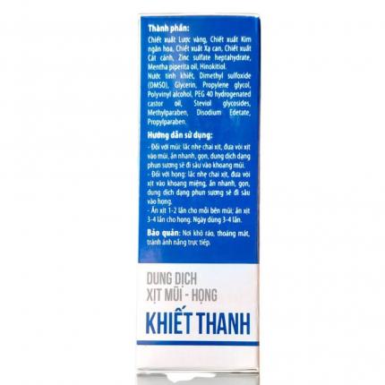 Xịt Mũi Họng Khiết Thanh - Làm sạch, loại bỏ bụi bẩn