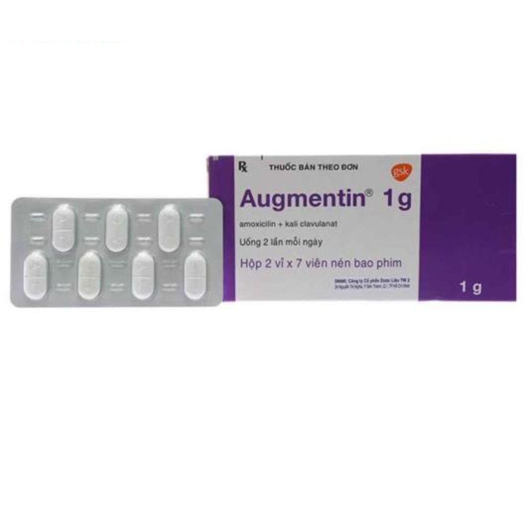 Thuốc Augmentin 1g GSK - Điều trị nhiễm khuẩn hô hấp, tiết niệu ...