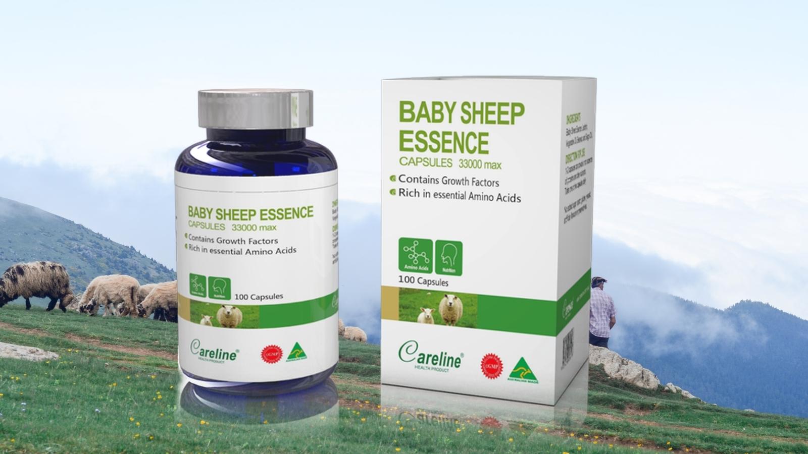 Viên uống Baby Sheep Essence chứa 100% thành phần tự nhiên.