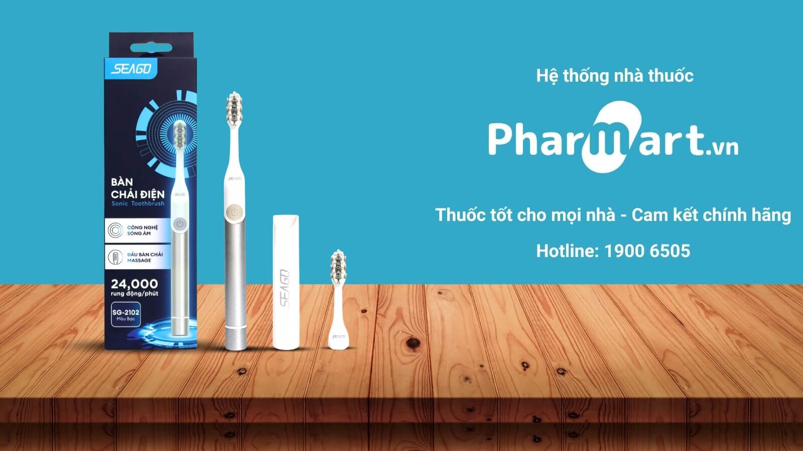 Pharmart.vn là nhà cung cấp chính hãng bàn chải điện SG-2012