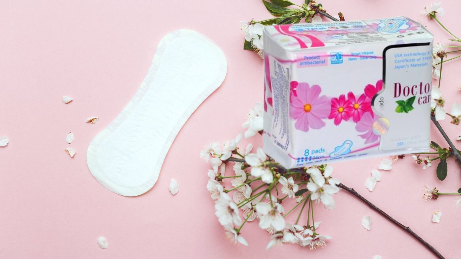 Băng vệ sinh Doctor Care ban ngày 8 miếng - Sạch khô, thoáng mát, chống viêm nhiễm 