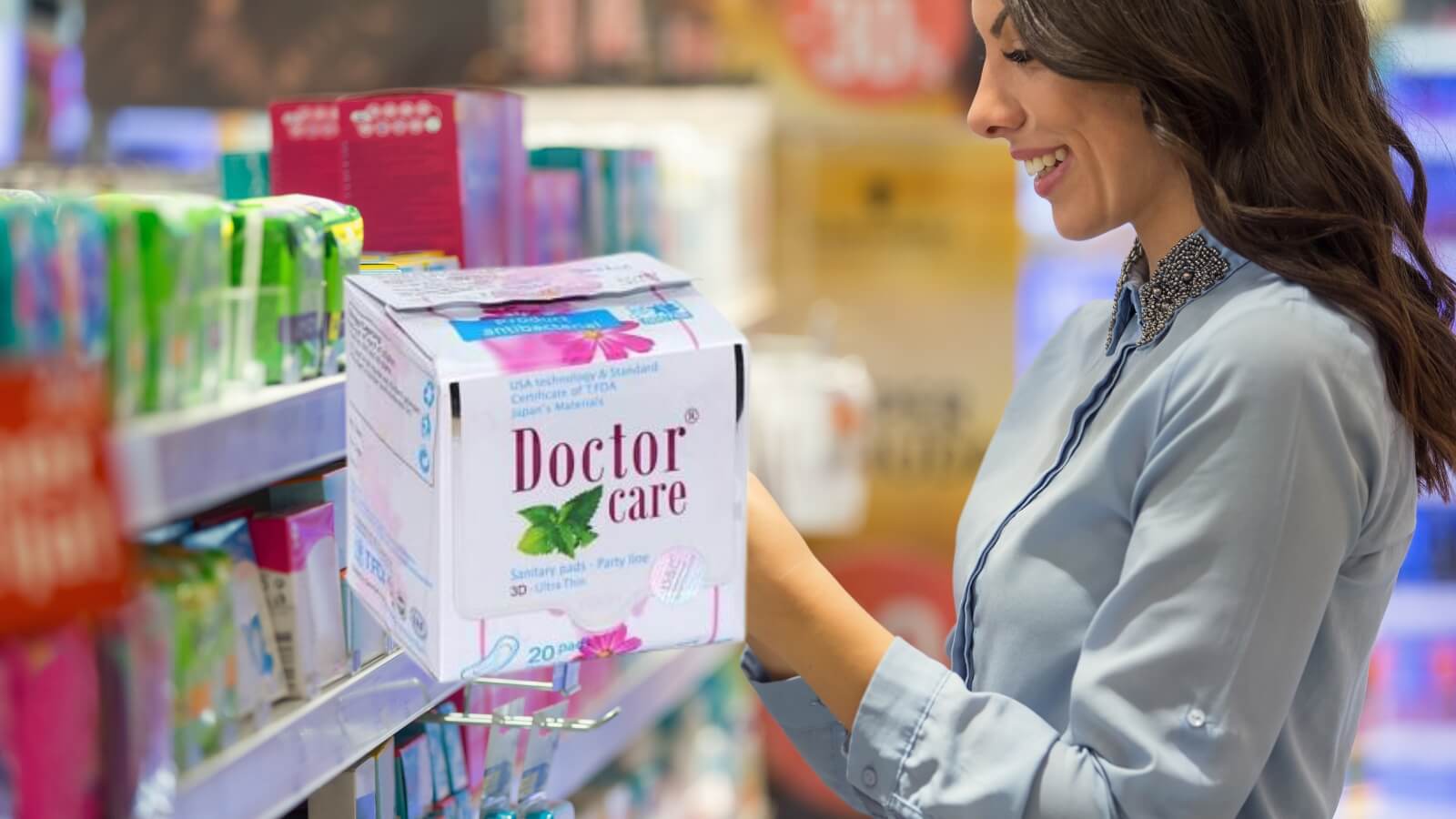 Băng vệ sinh Doctor Care hàng ngày 20 miếng sạch khô, thoáng mát, chống viêm nhiễm 