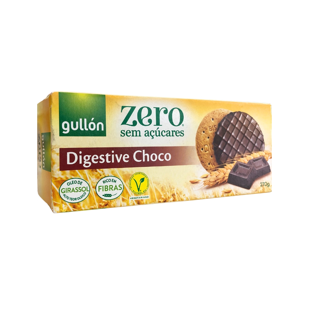 Bánh Gullon ăn kiêng Digestive Choco - Hỗ trợ tiêu hóa, kiểm soát cân nặng và cung cấp năng lượng lành mạnh (270g)