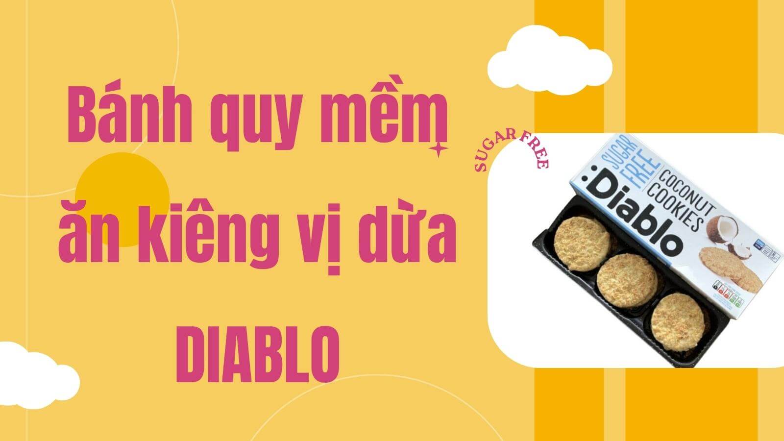 Diablo - Bánh quy mềm vị dừa dành cho người ăn kiêng