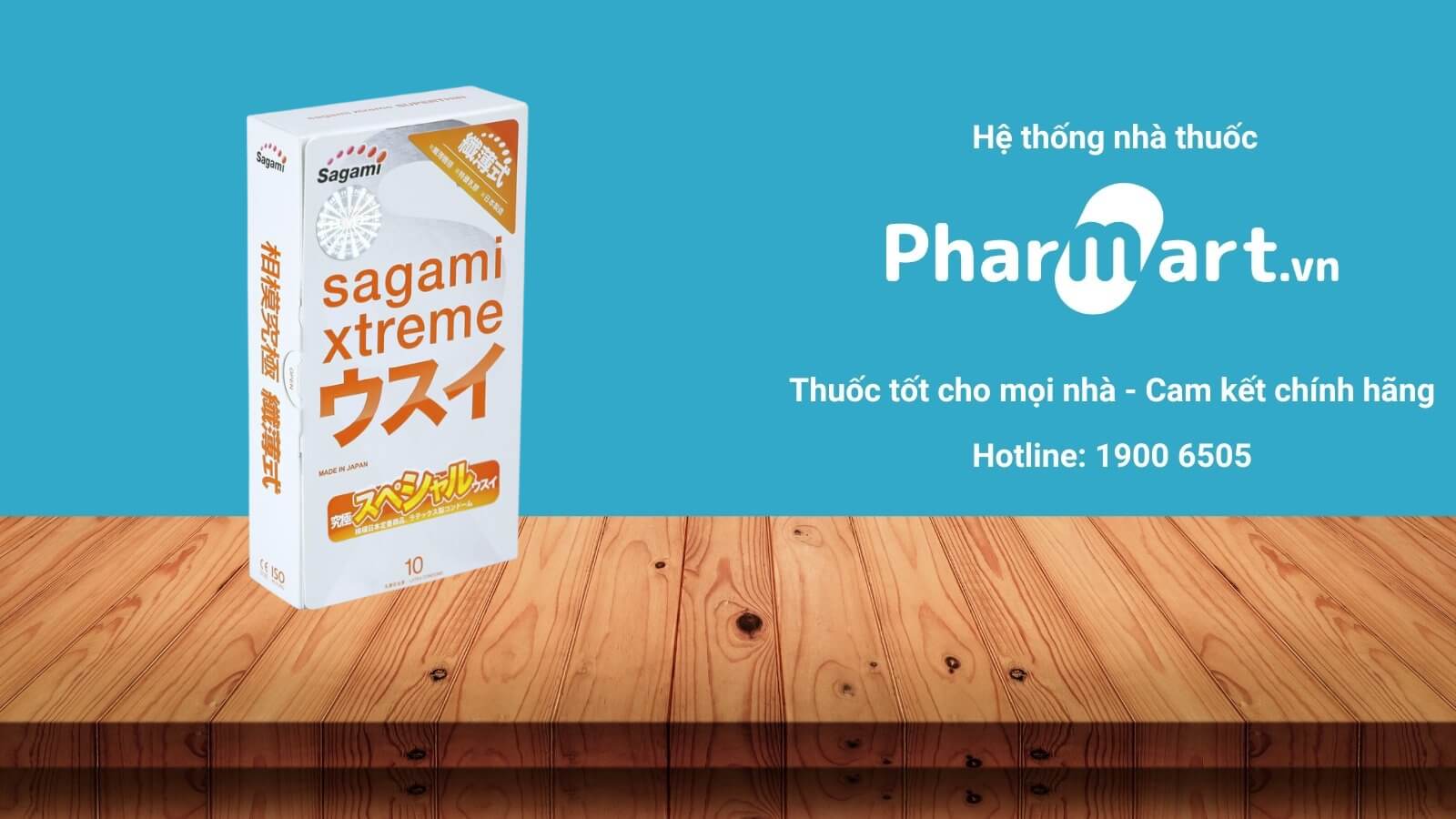 Bao cao su Sagami Xtreme Superthin được phân phối chính hãng tại Pharmart