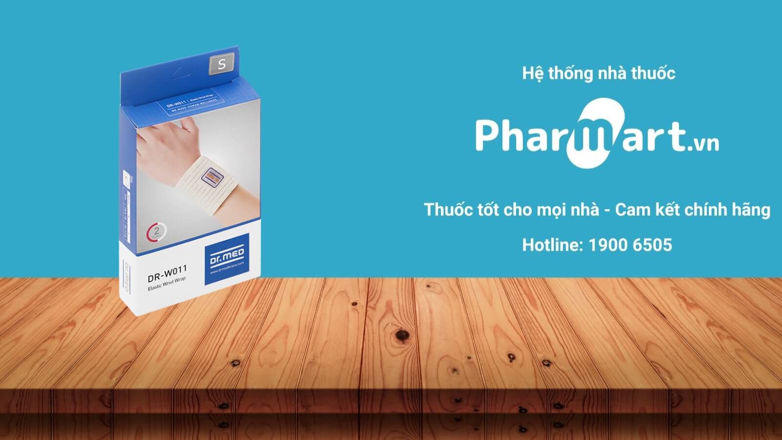 Bao đeo bảo vệ cổ tay đàn hồi W011 size S được phân phối chính hãng tại Pharmart