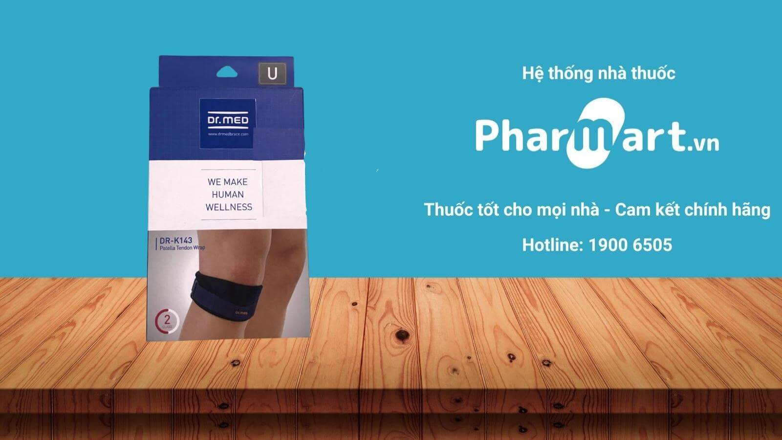 Bao đeo bảo vệ dây chằng gối K143 được phân phối chính hãng tại Pharmart