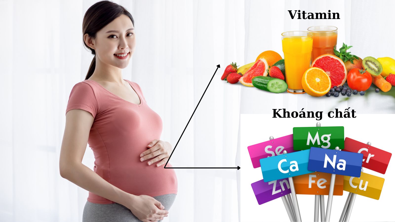 Vitamin và khoáng chất vô cùng cần thiết cho sức khỏe mẹ bầu