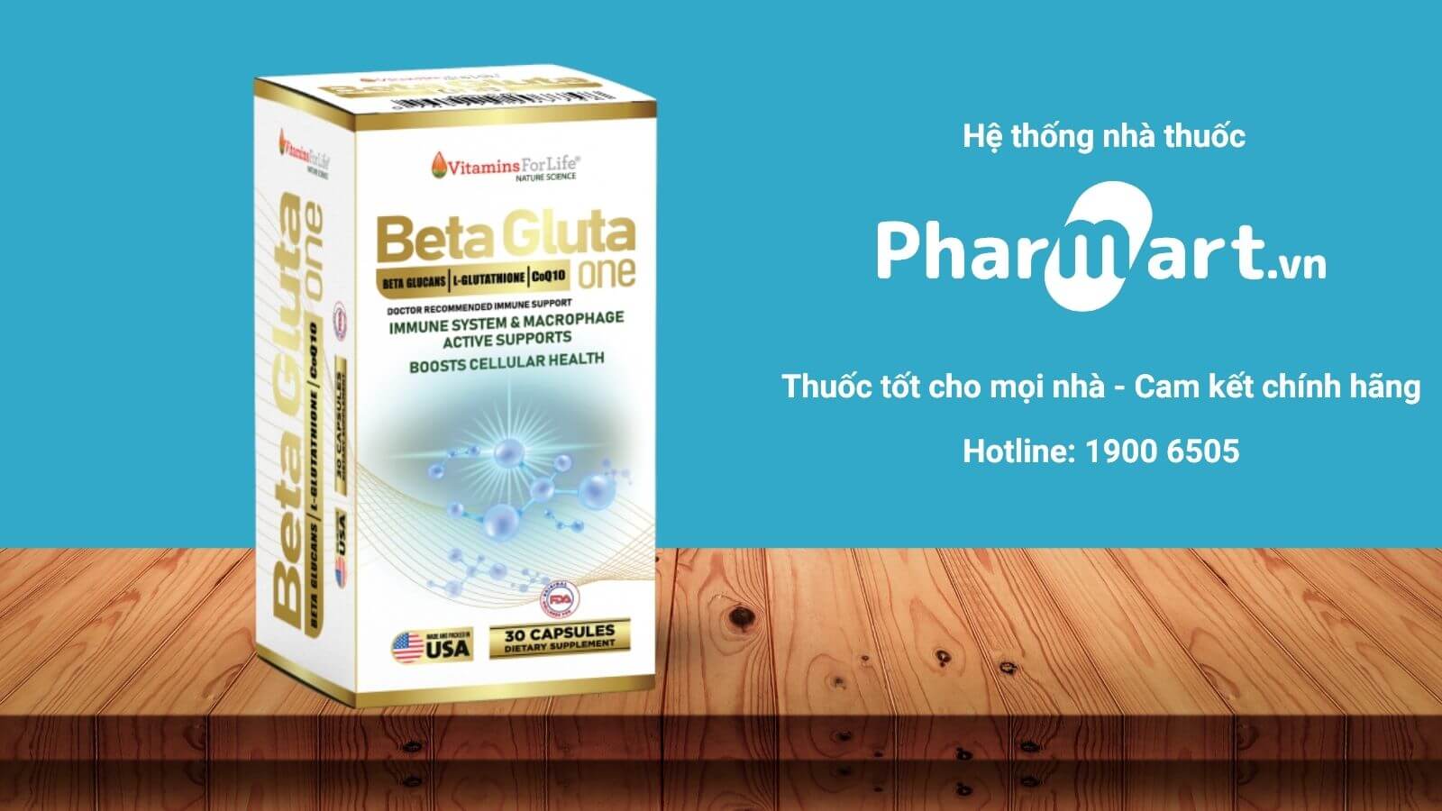 Hệ thống nhà thuốc Pharmart cam kết phân phối beta Gluta One chính hãng