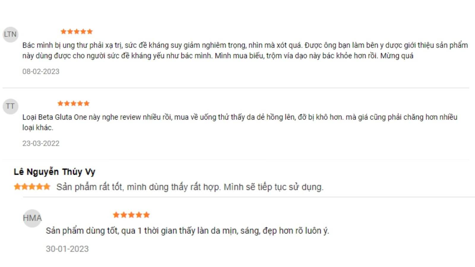 Khách hàng đánh giá về sản phẩm