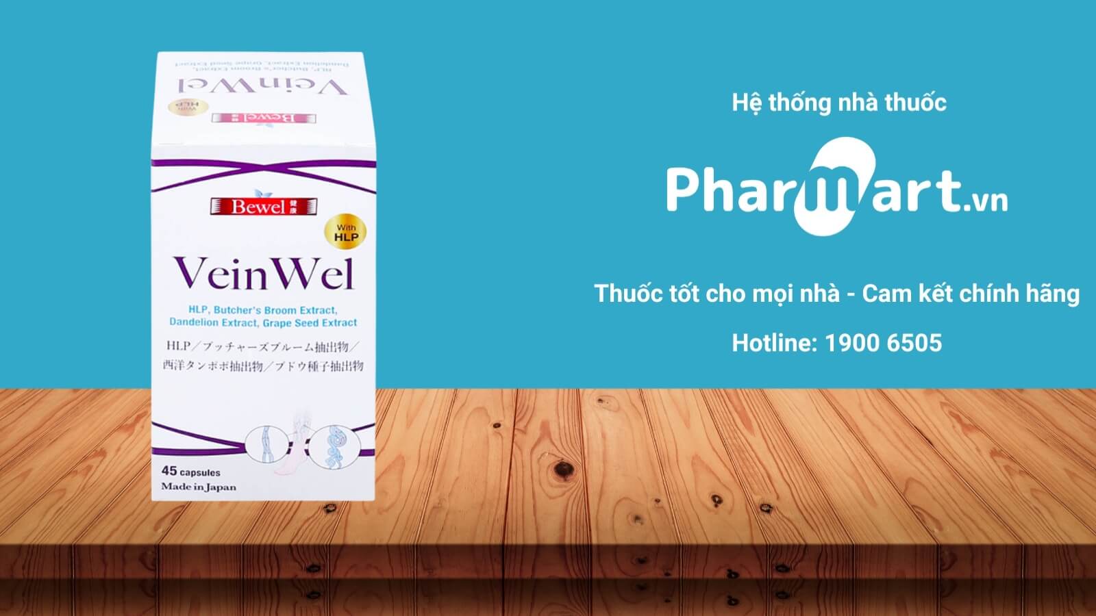 Pharmart.vn là địa chỉ uy tín cung cấp Bewel VeinWel