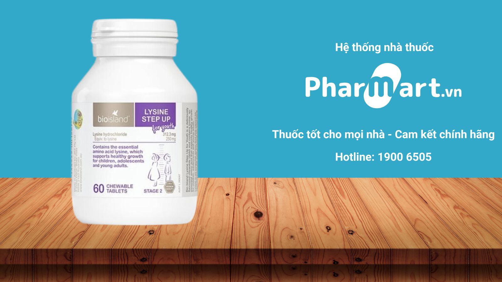 Địa chỉ mua Bio Island Lysine Step Up For Youth uy t&iacute;n