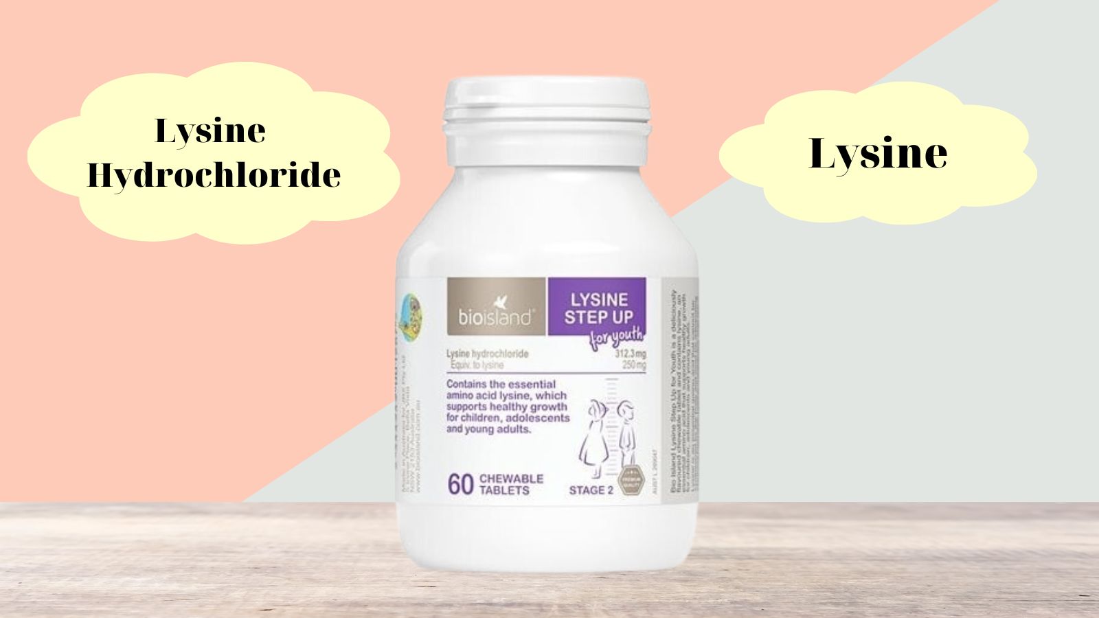 Thành phần chính của Bio Island Lysine Step Up For Youth