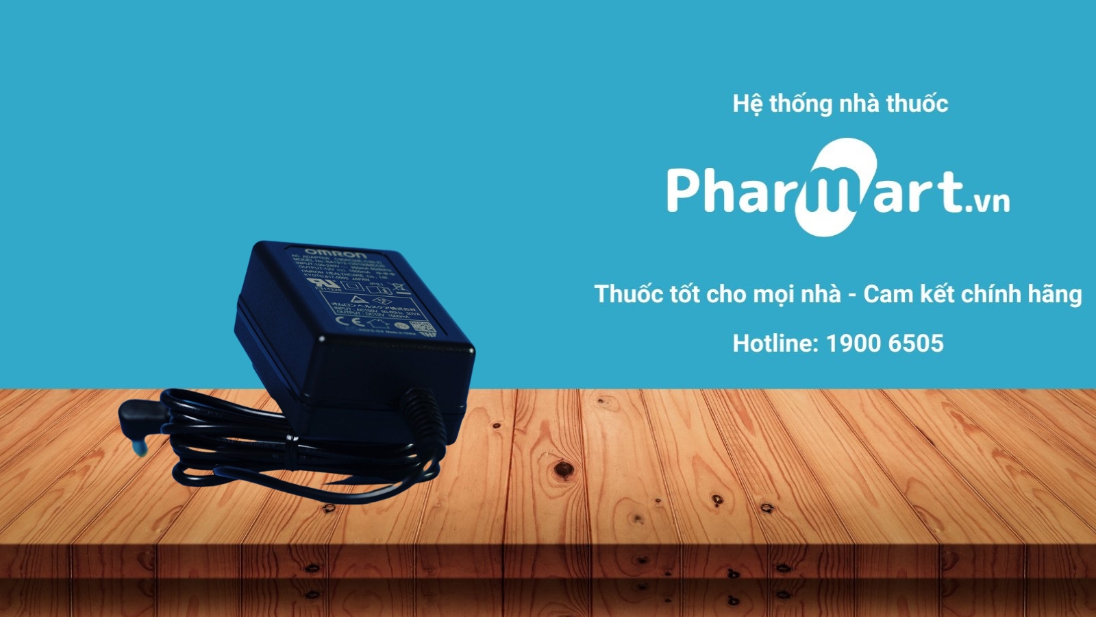 Mua bộ đổi nguồn Adapter máy khí dung Omron NE-C801 tại Pharmart.vn