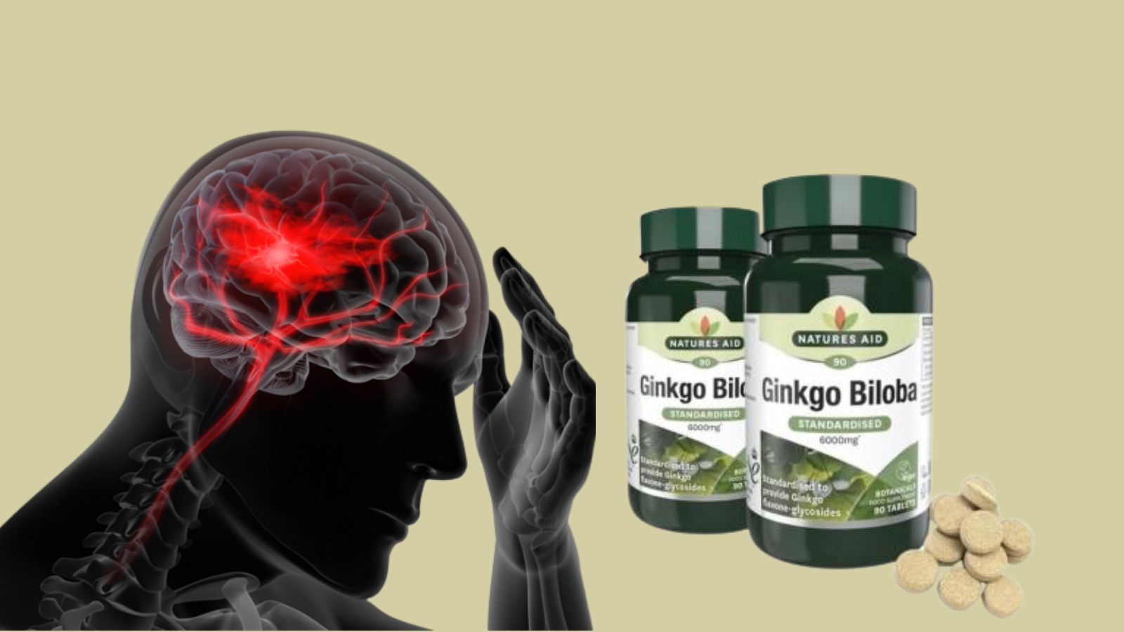Viên uống bổ não Natures Aid Ginkgo Biloba