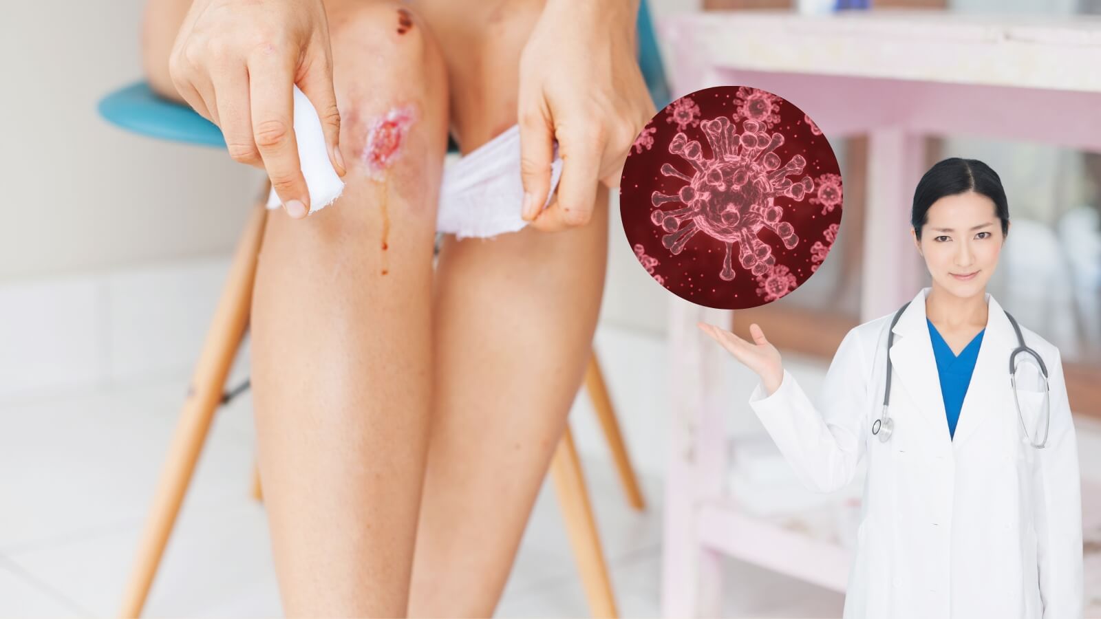 Bông mịn giúp giảm đau khi tiếp xúc và không làm vết thương thêm trầm trọng.