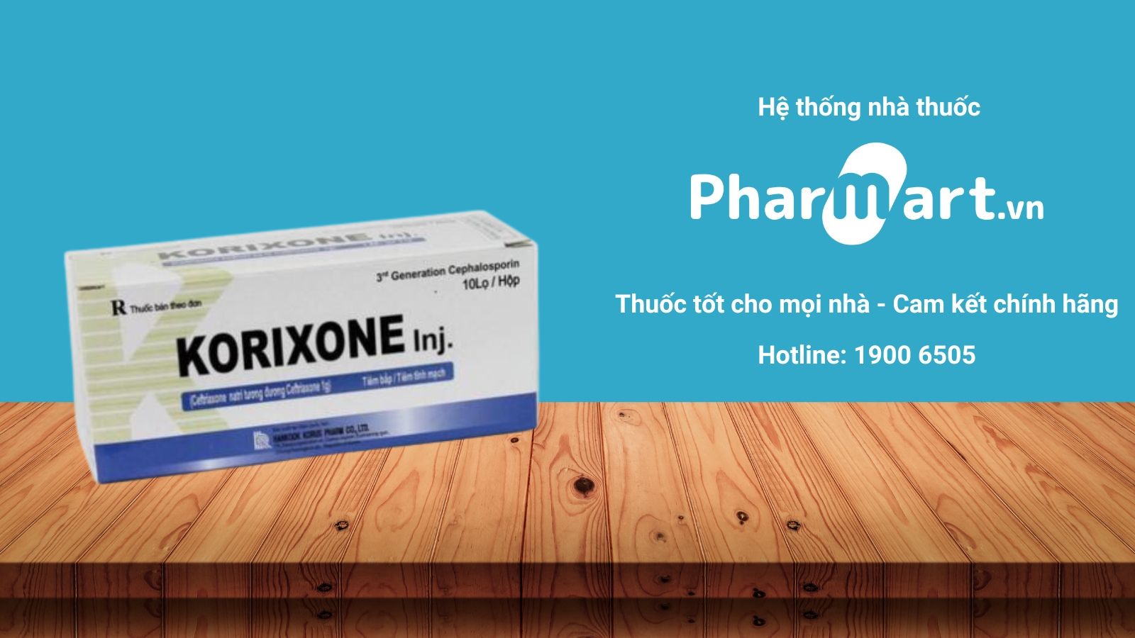 Mua ngay bột pha tiêm Korixone Inj 1g chính hãng tại Pharmart.vn